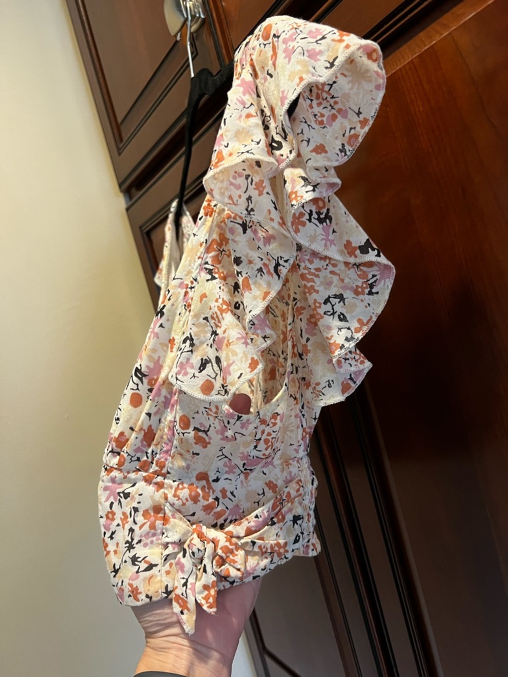 Free People Pretty Daze Floral Crop Top in Crème - XS - Picture 7 of 9